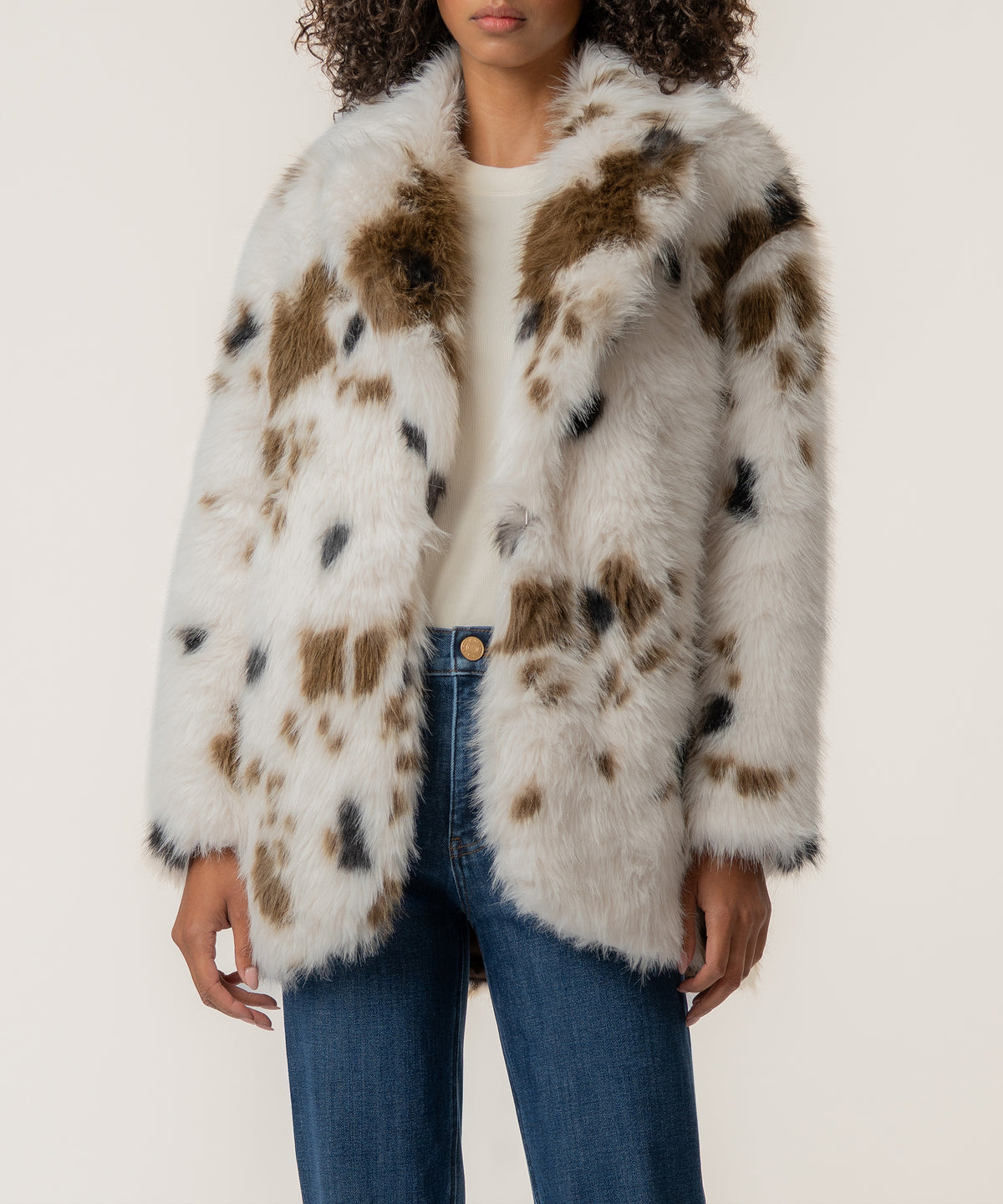 Noelia Faux Fur Coat, Exclusive in Brown Pony