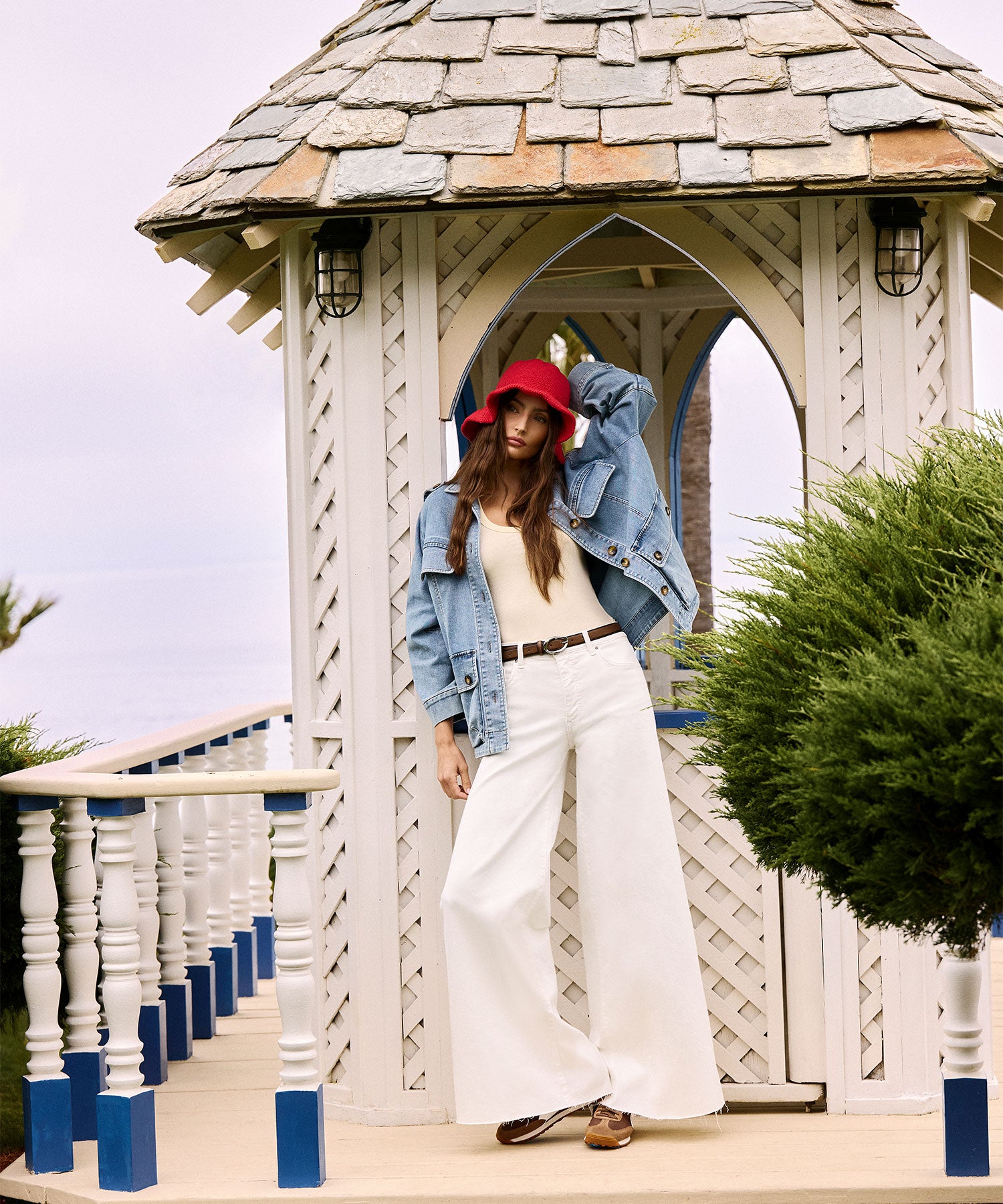 Callista Oversize Denim Jacket in Constructed Wash - Kut from the