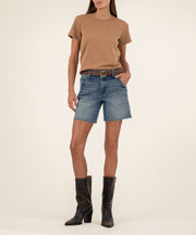 Hailey High Rise Bermuda in Intensity Wash