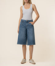 Mandy High Rise Bermuda Short in Miracle Wash