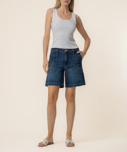 Hailey High Rise Bermuda Short, Exclusive in Comply Wash