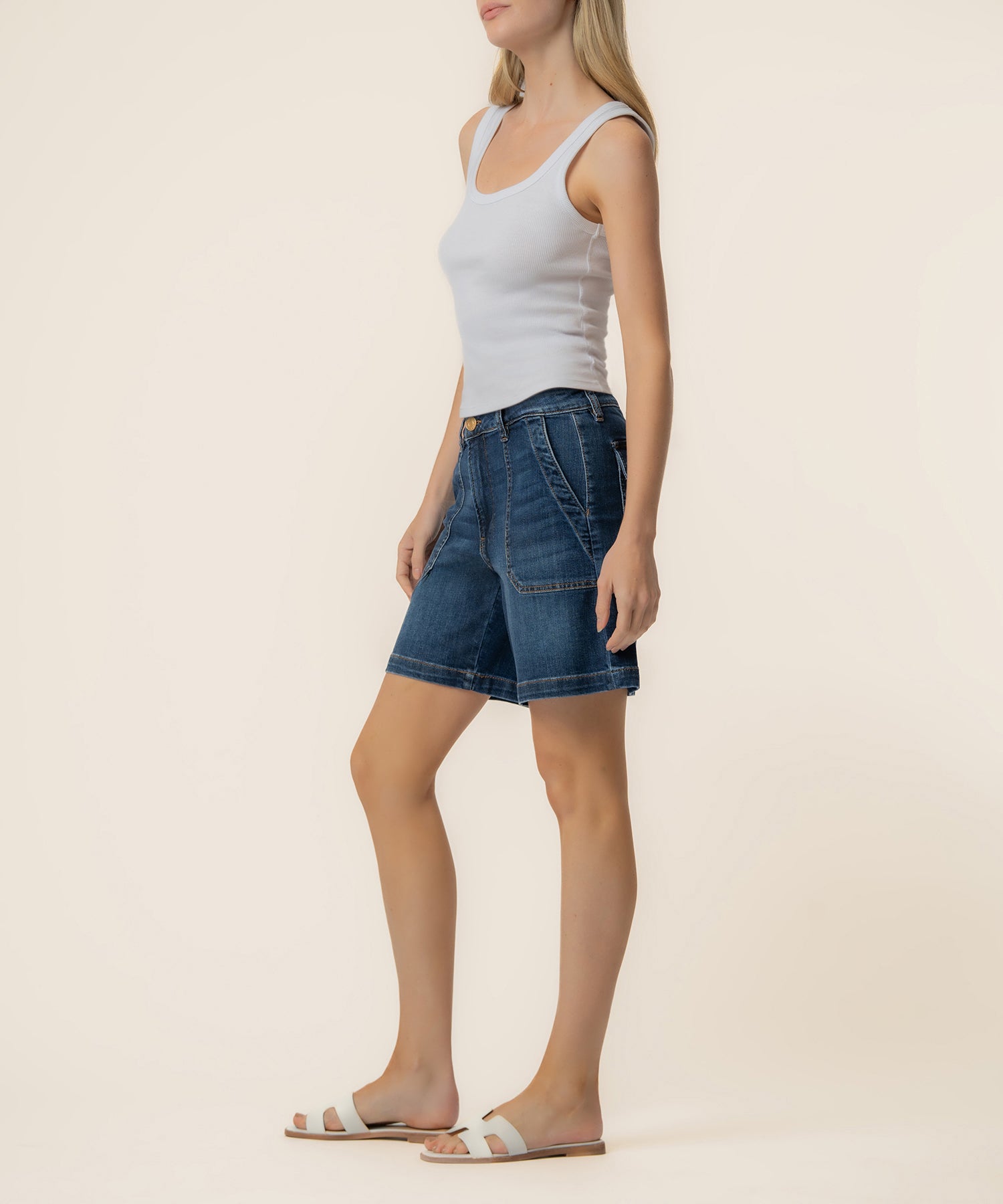 Hailey High Rise Bermuda Short, Exclusive in Comply Wash