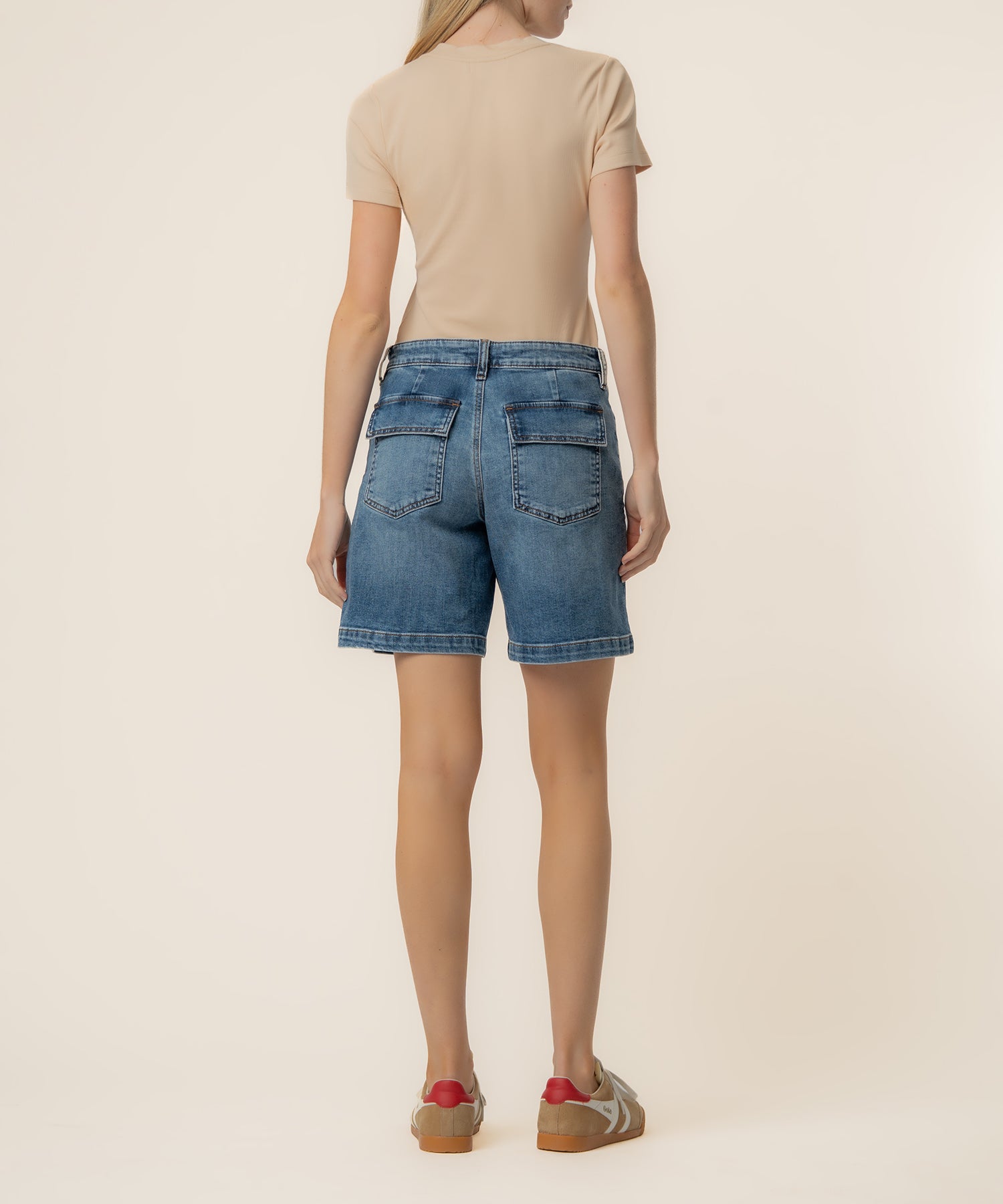 Hailey High Rise Bermuda Short, Exclusive in Teeming Wash