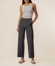 Topaz Linen Wide Leg in Charcoal