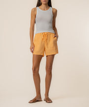 Katana Linen Drawstring Short in Citrus Wash