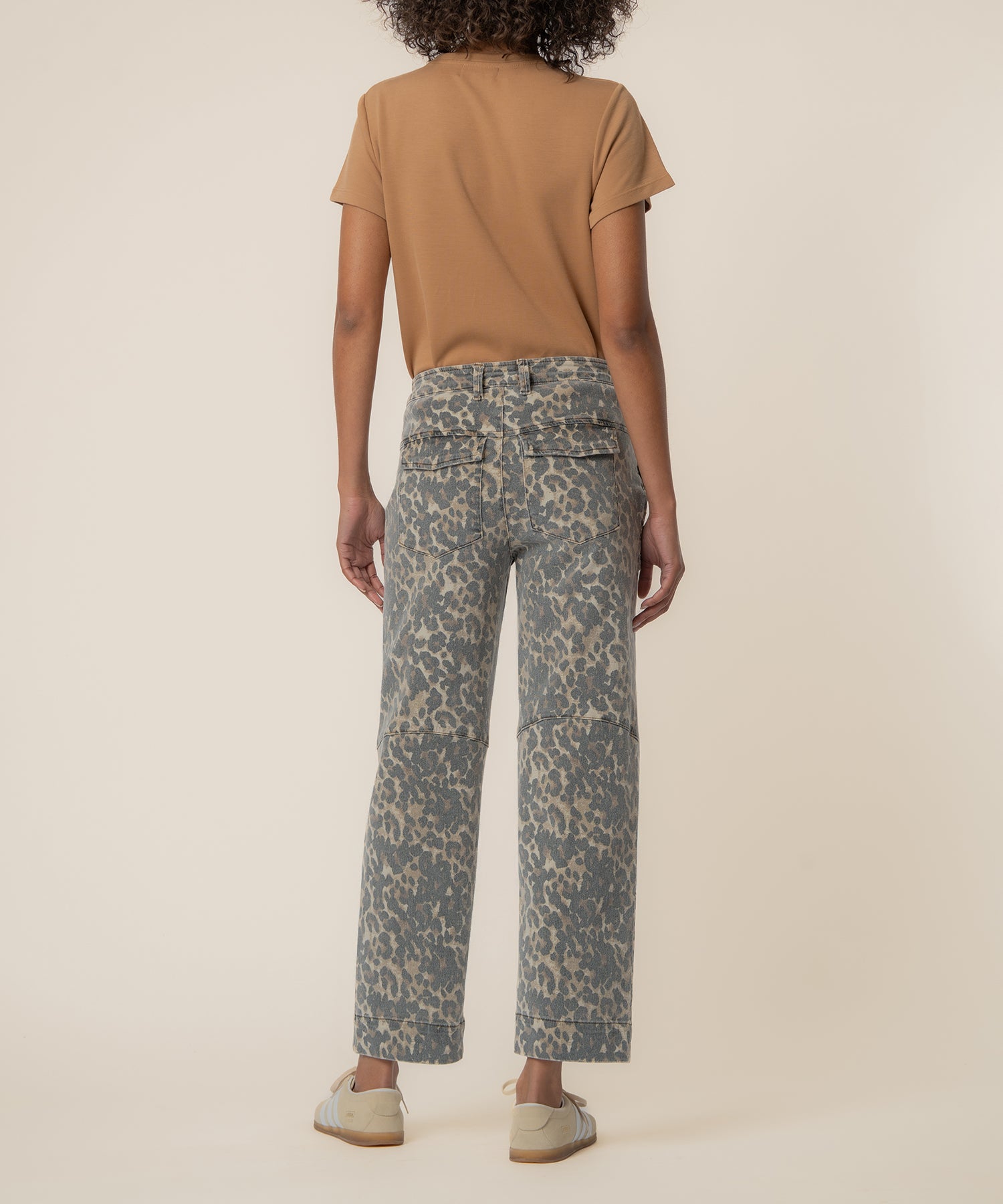 Ashton High Rise Wide Leg Barrel, Exclusive in Tan/Brown
