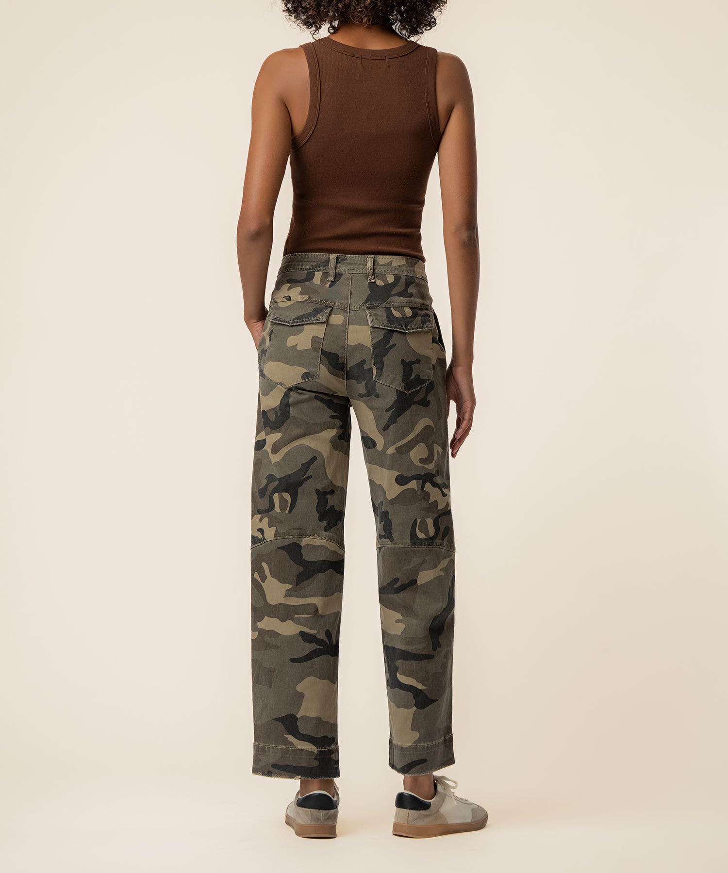 Ashton High Rise Wide Leg Barrel, Exclusive in Olive