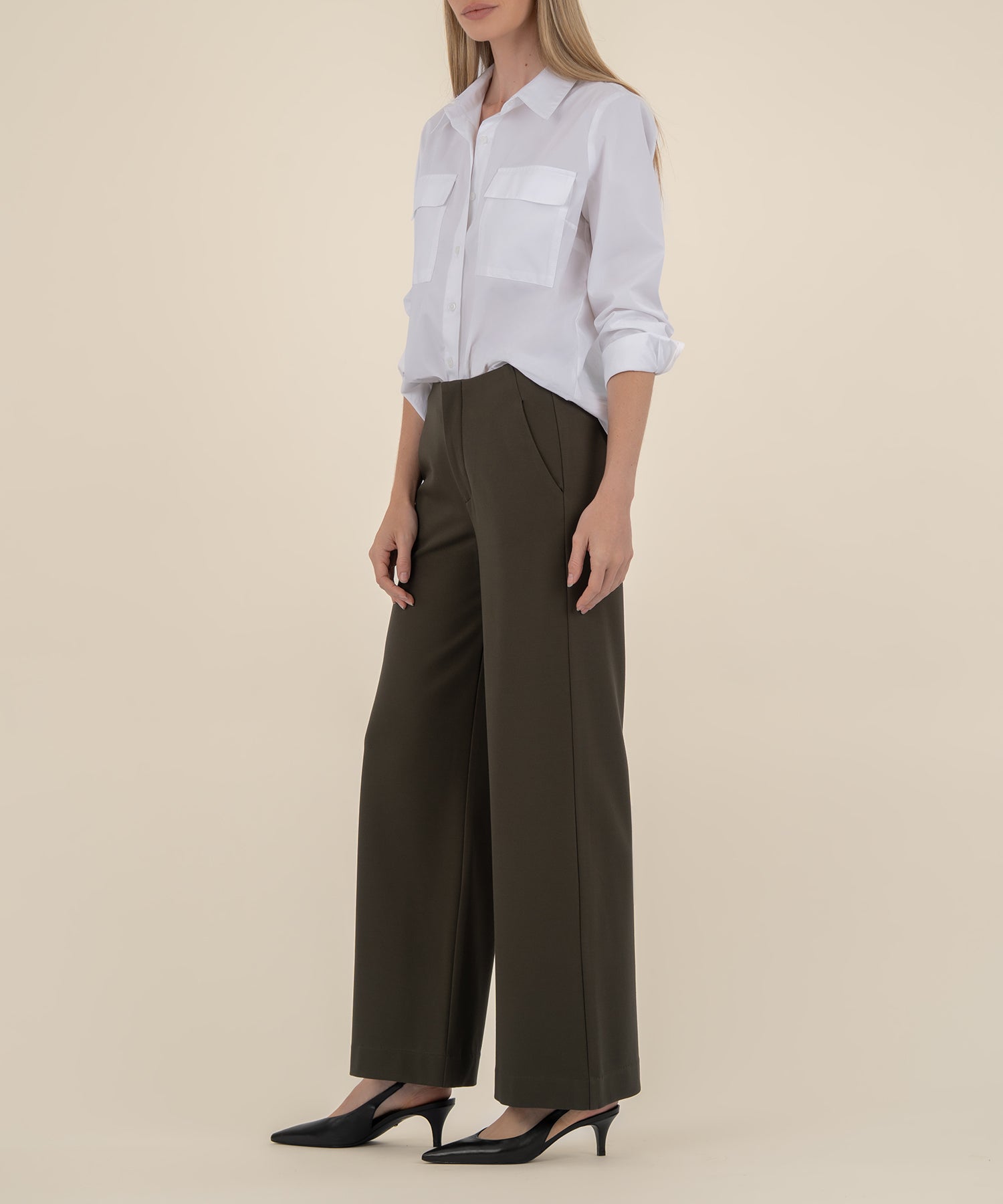 Meg Ponti High Rise Wide Leg Trouser