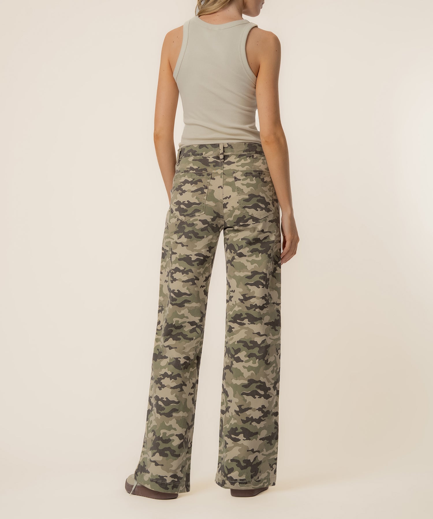 Jodi High Rise Straight Leg, Exclusive in Olive/Tan