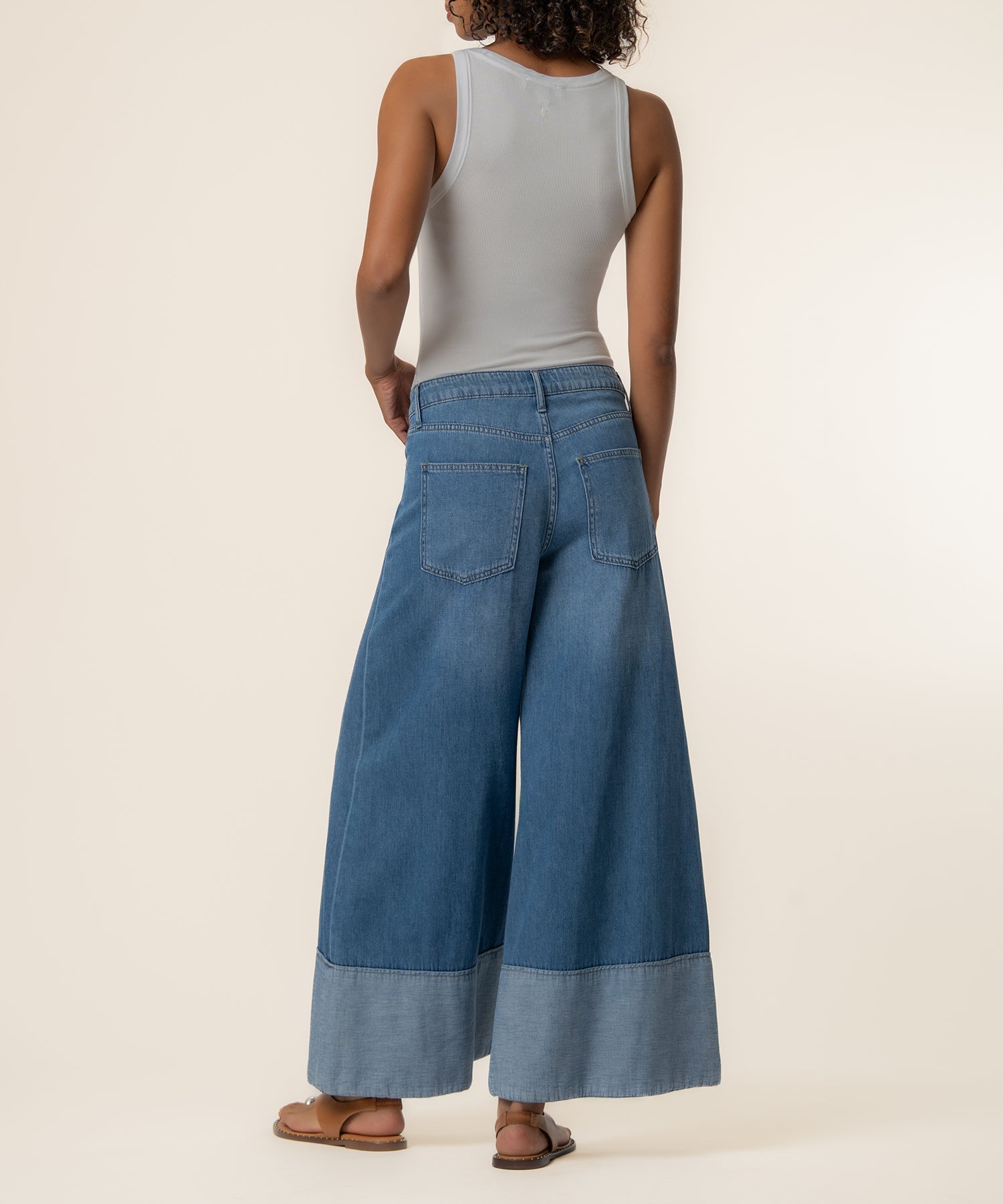 Blake High Rise Crop Wide Leg in Medium Wash