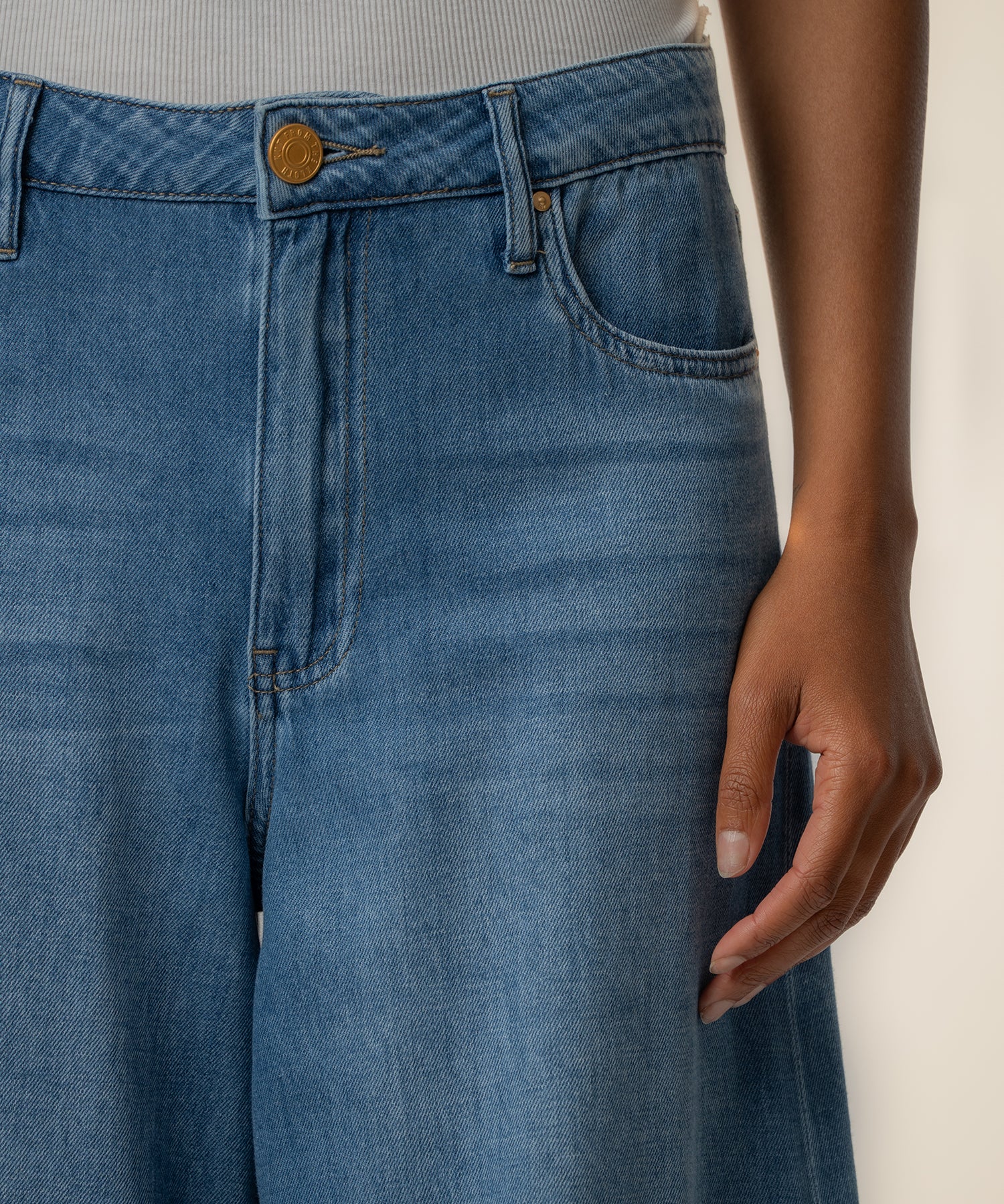 Blake High Rise Crop Wide Leg in Medium Wash