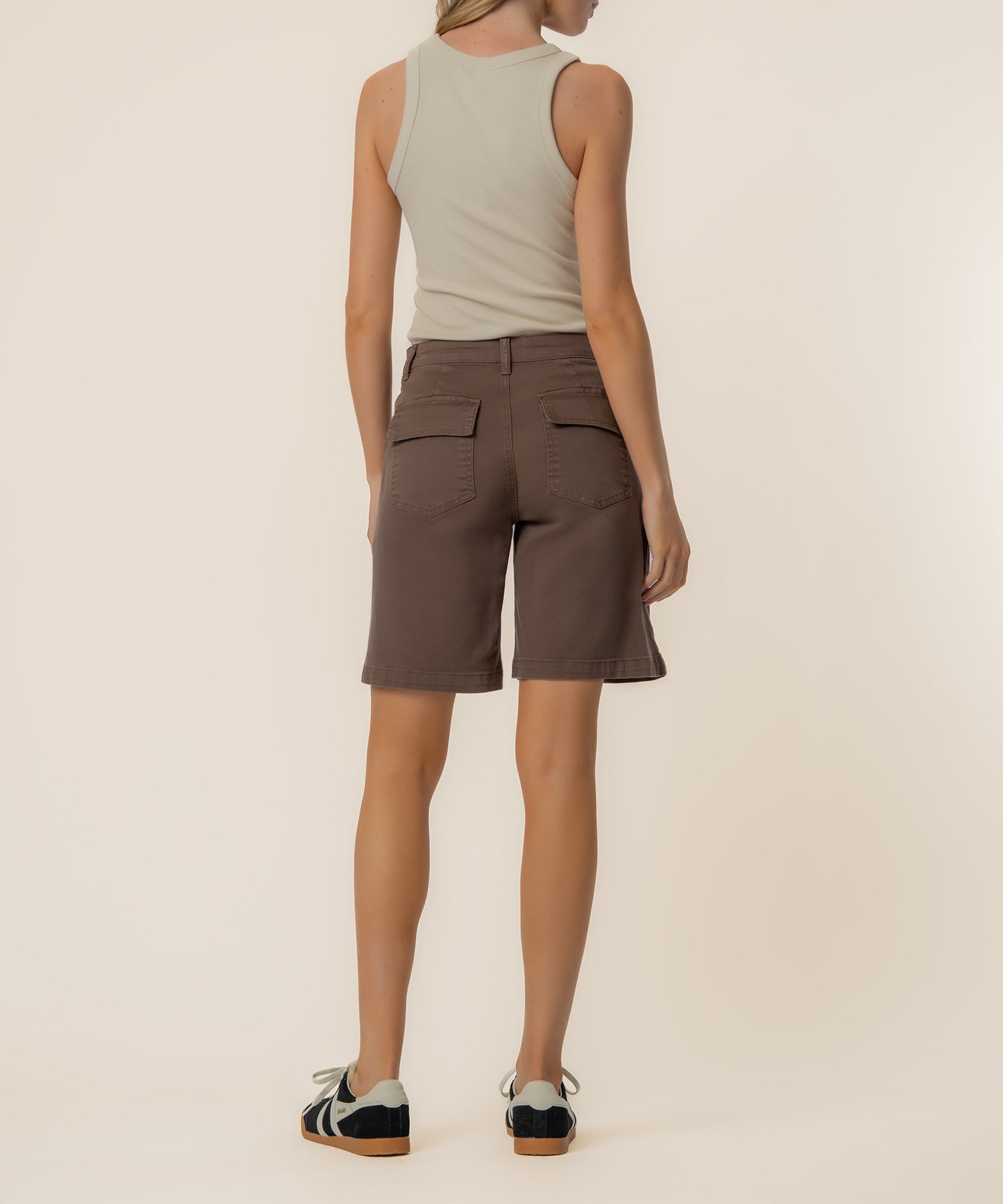Hailey High Rise Bermuda Short, Exclusive in Chocolate