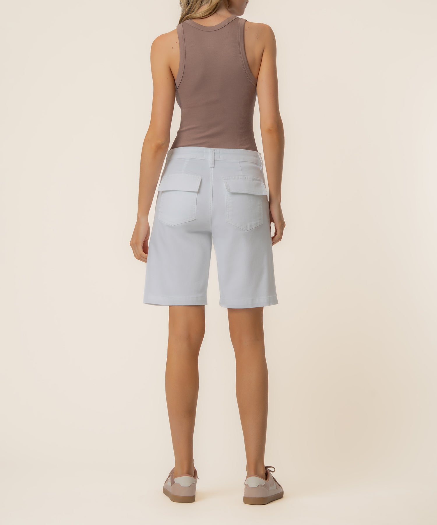 Hailey High Rise Bermuda Short, Exclusive in Optic White