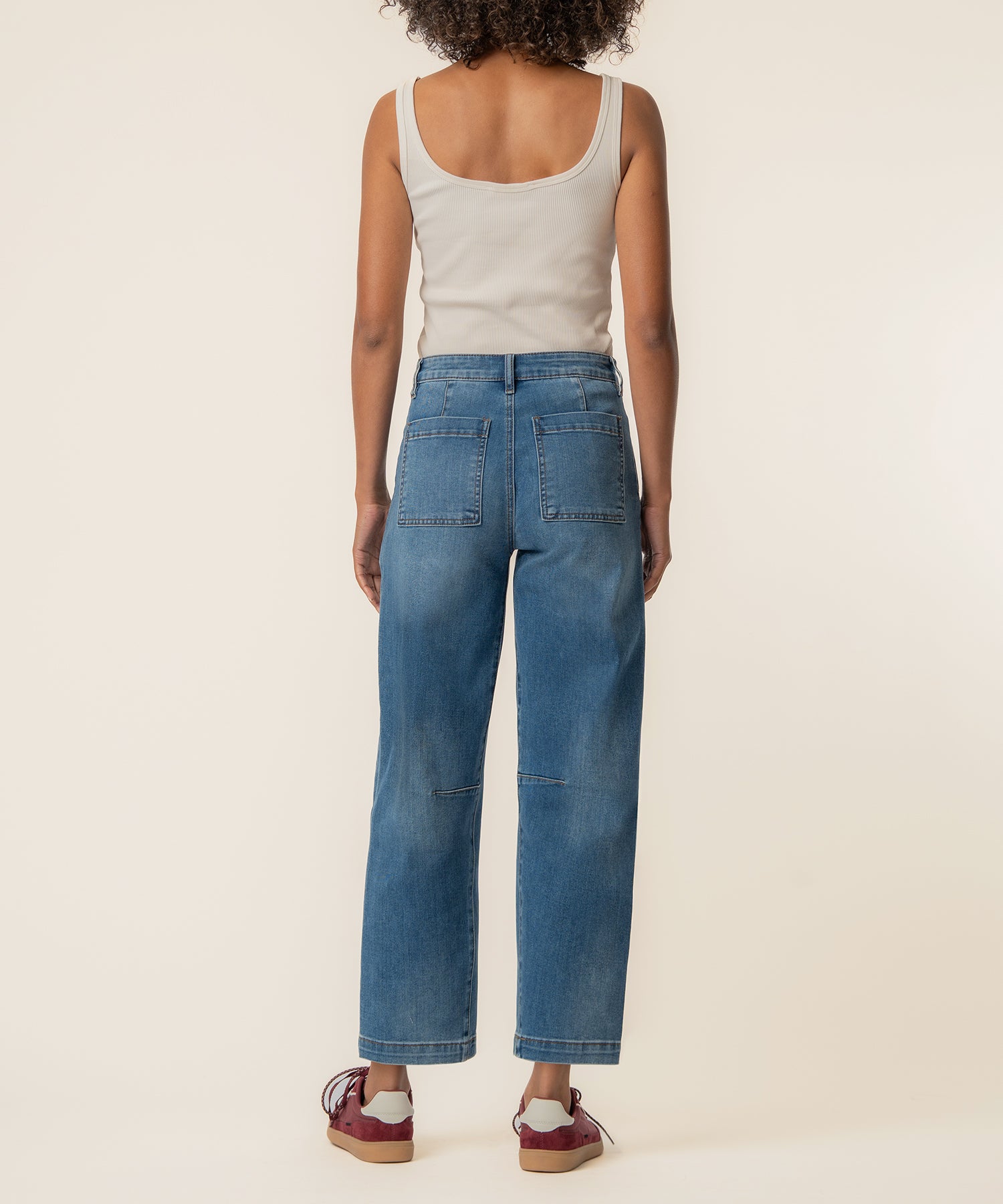 Ashton High Rise Wide Leg Barrel in Prosperous Wash