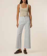 Meg High Rise Wide Leg in White