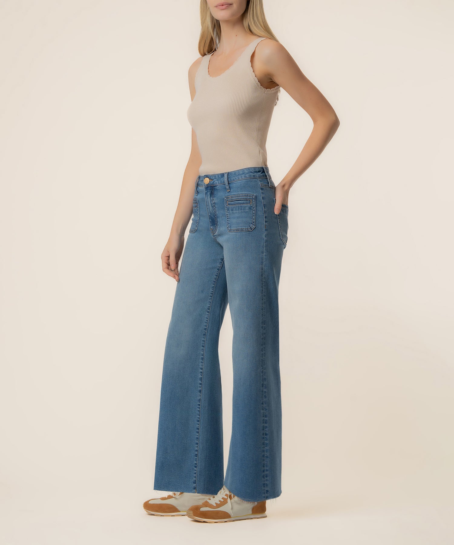 Meg High Rise Wide Leg in Sunny Wash
