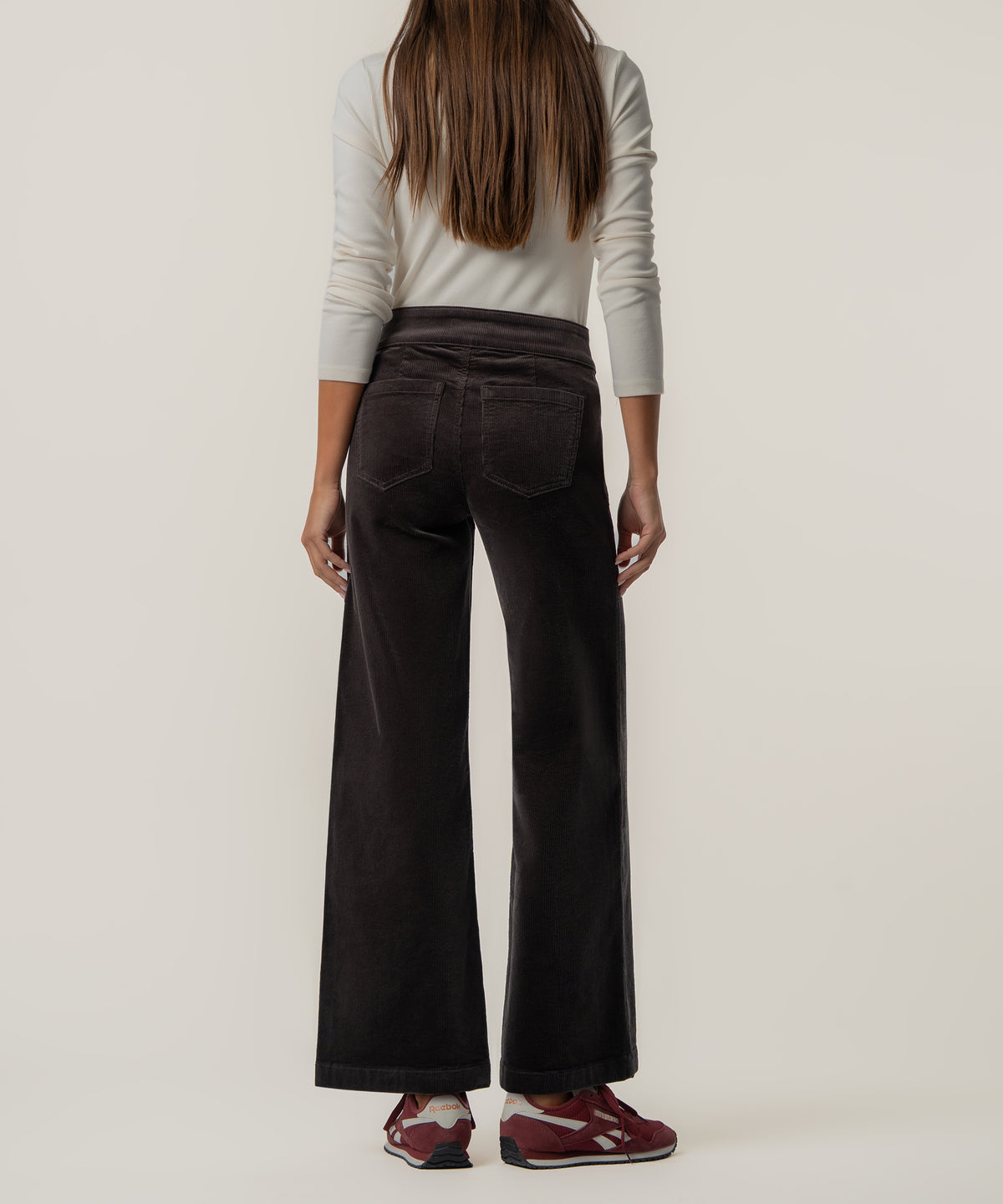 Meg Corduroy Wide Leg in Charcoal