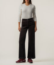 Meg Corduroy Wide Leg in Charcoal