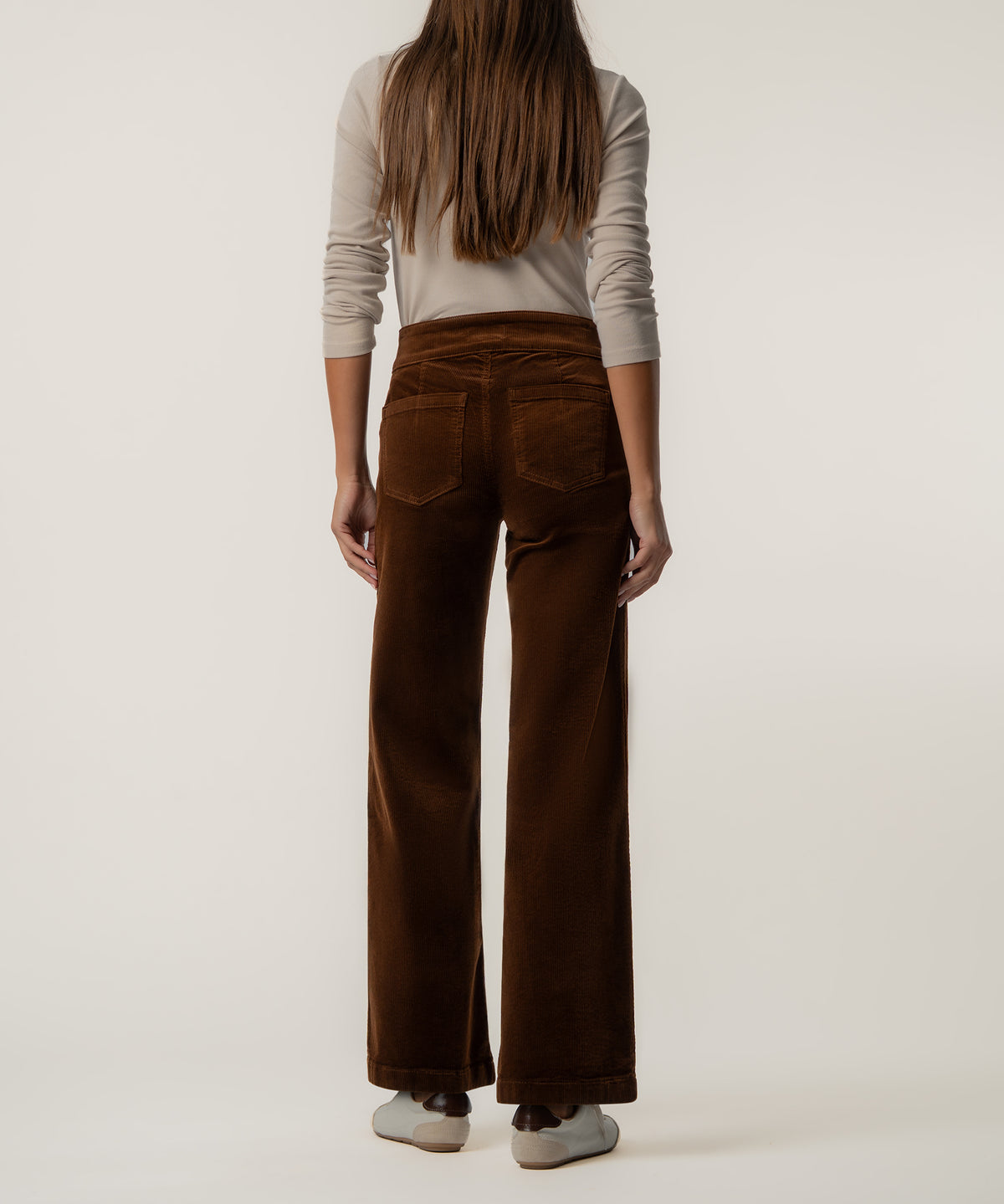Meg Corduroy Wide Leg, Petite in Nutmeg