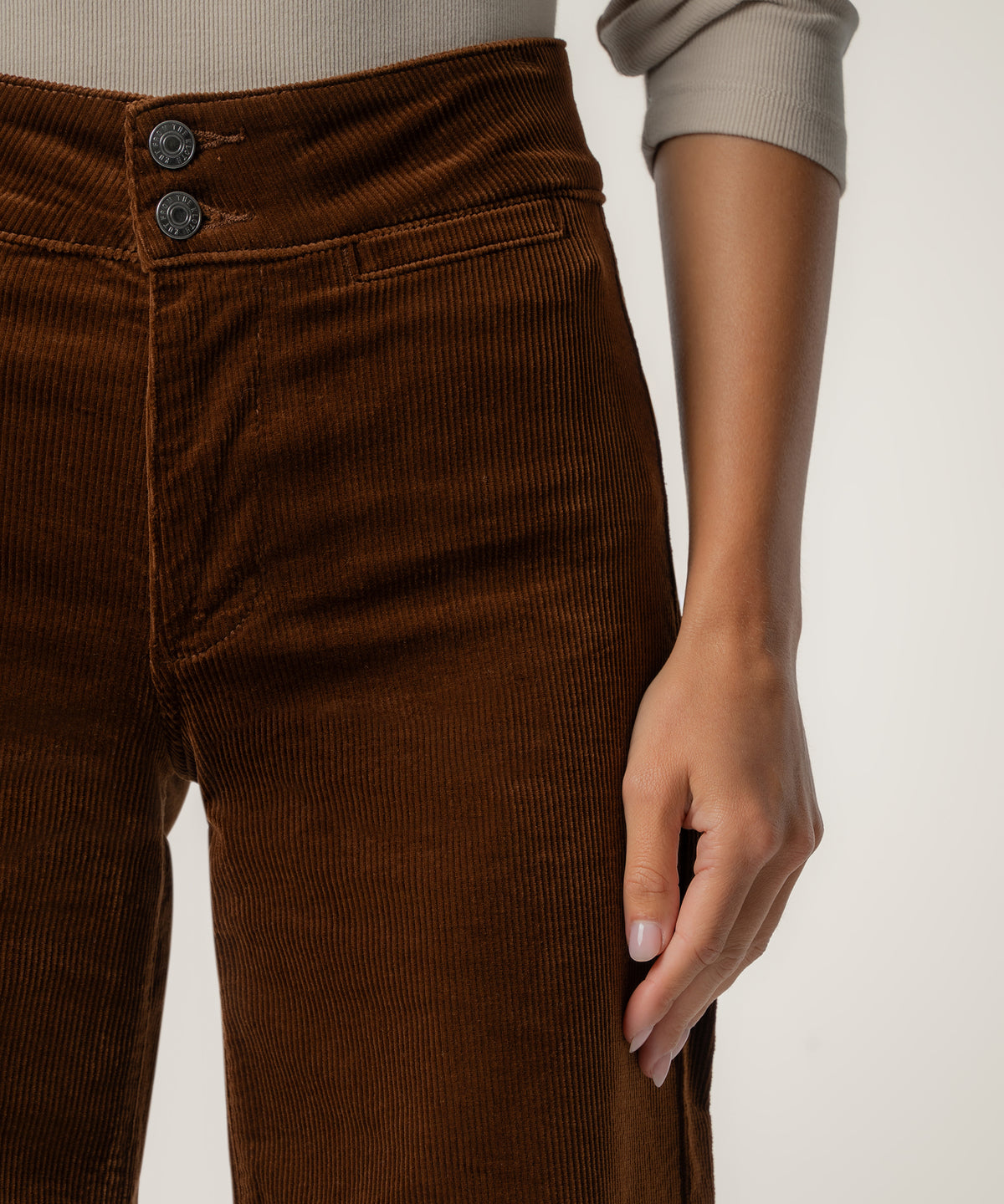 Meg Corduroy Wide Leg, Petite in Nutmeg