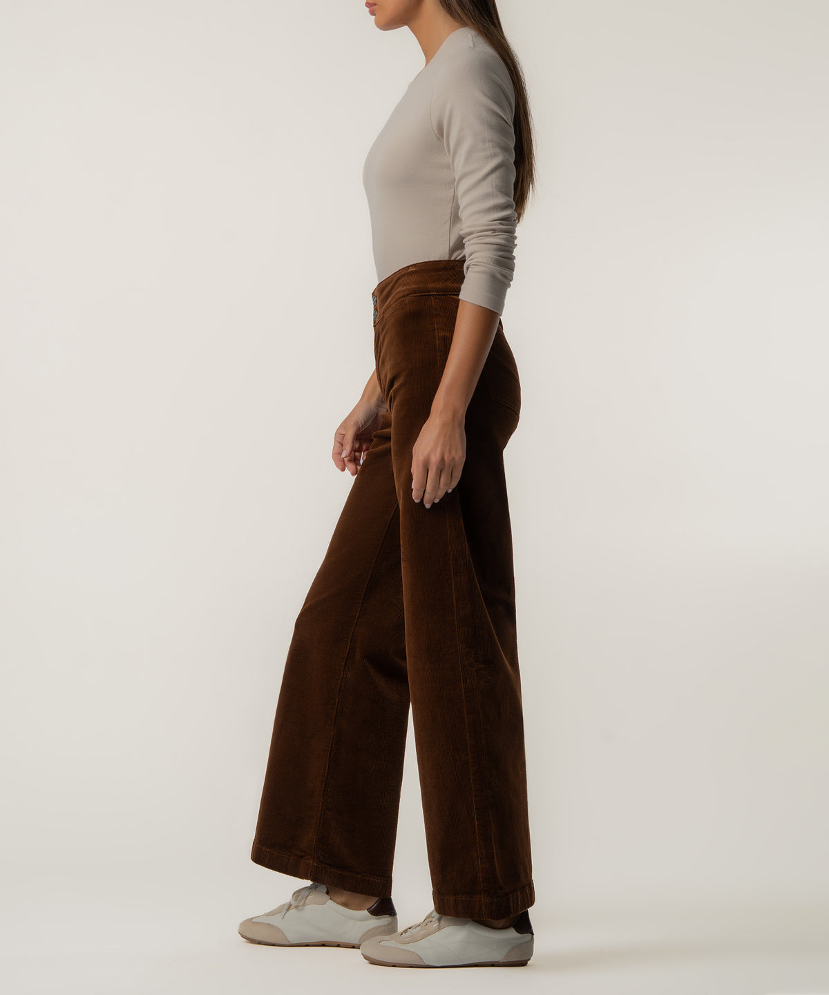 Meg Corduroy Wide Leg, Petite in Nutmeg