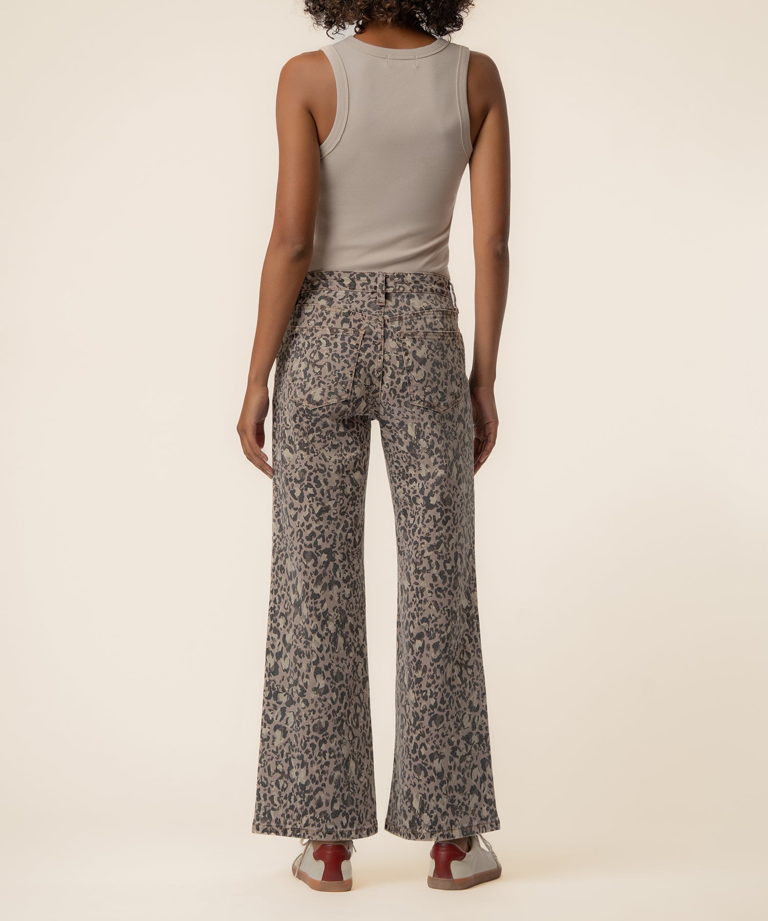 Meg High Rise Wide Leg, Petite in Taupe
