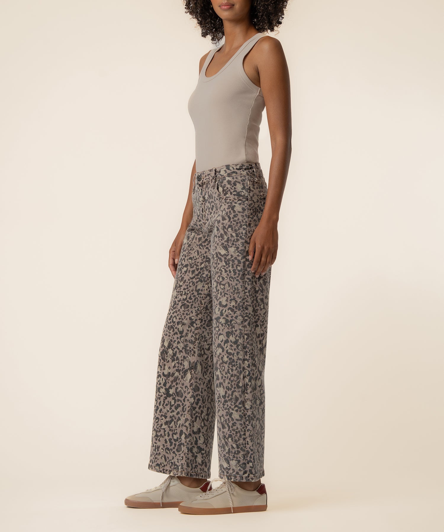 Meg High Rise Wide Leg, Exclusive in Taupe