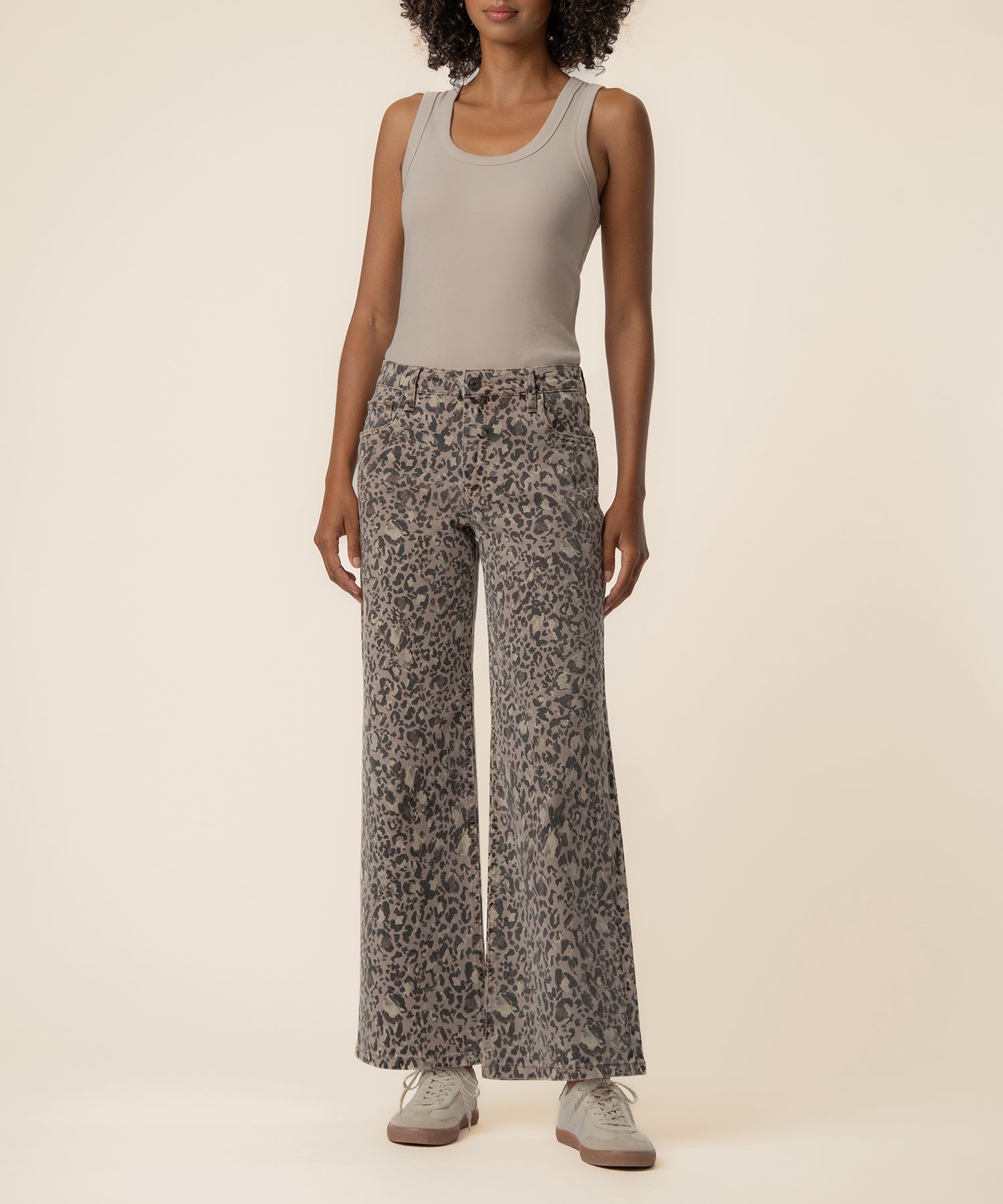 Meg High Rise Wide Leg, Exclusive in Taupe