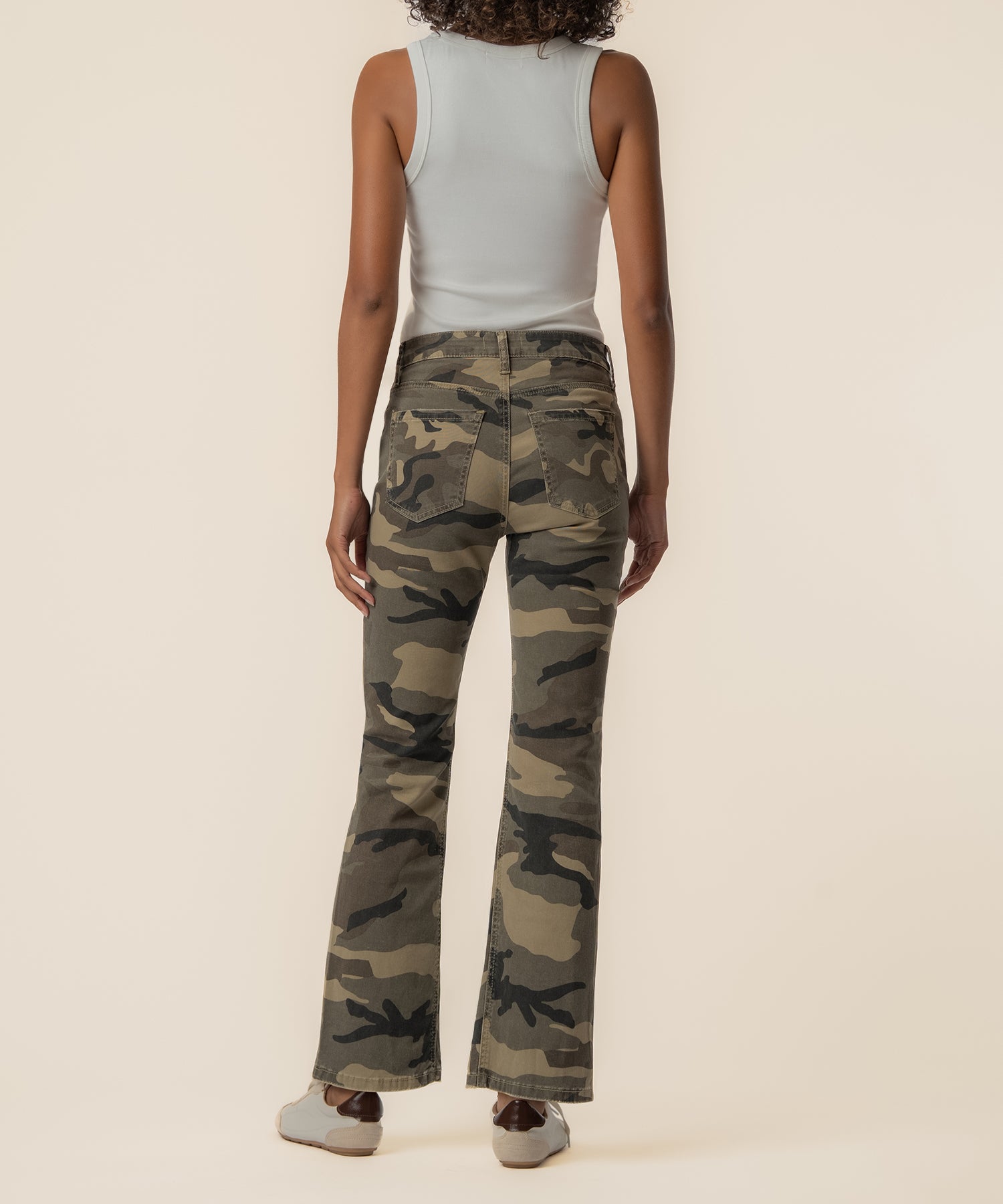 Kelsey High Rise Ankle Flare, Exclusive in Olive