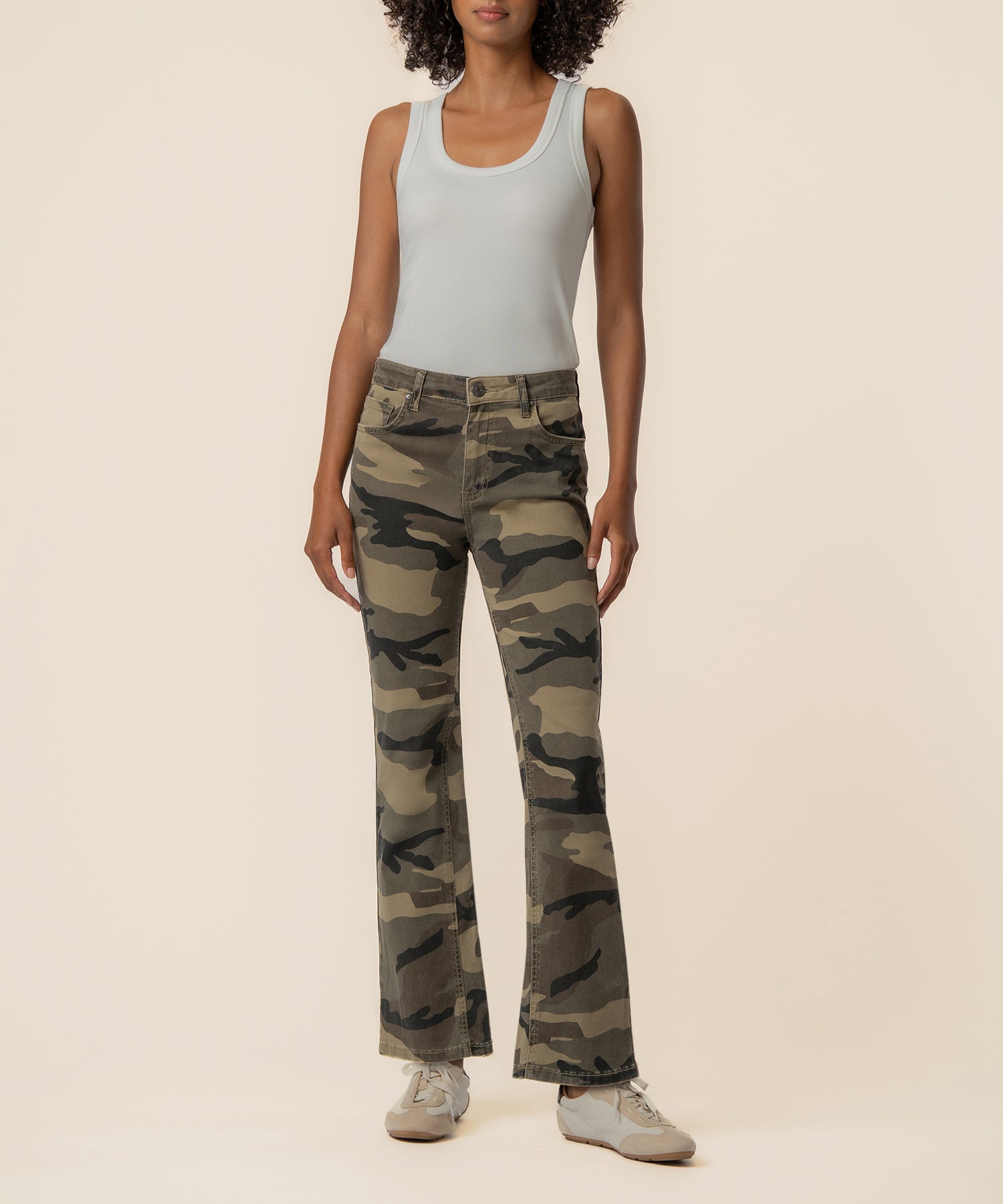 Kelsey High Rise Ankle Flare, Exclusive in Olive