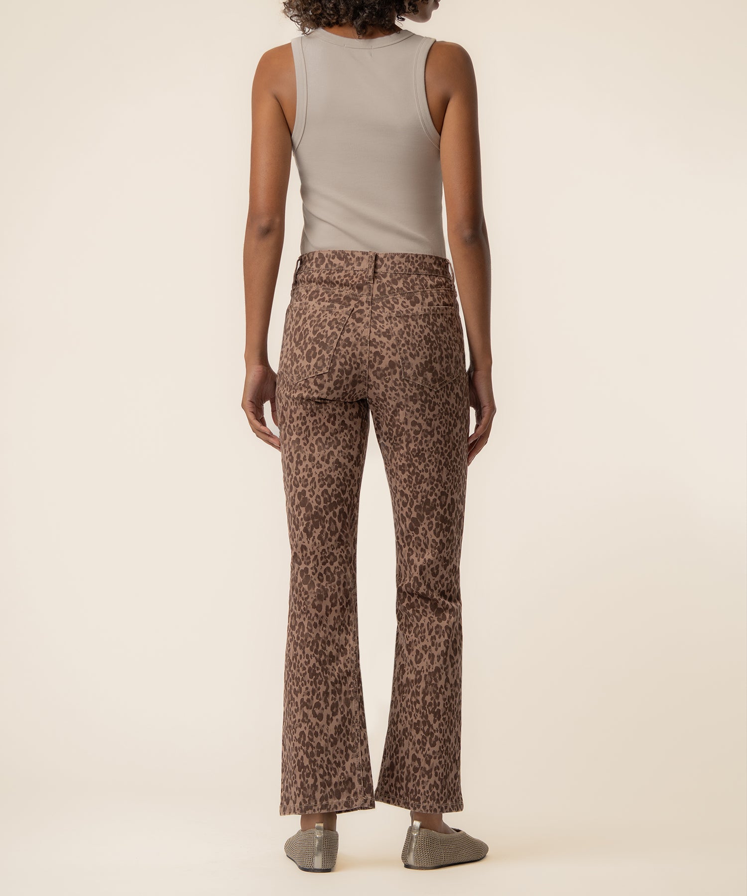Kelsey High Rise Ankle Flare Exclusive in Chestnut
