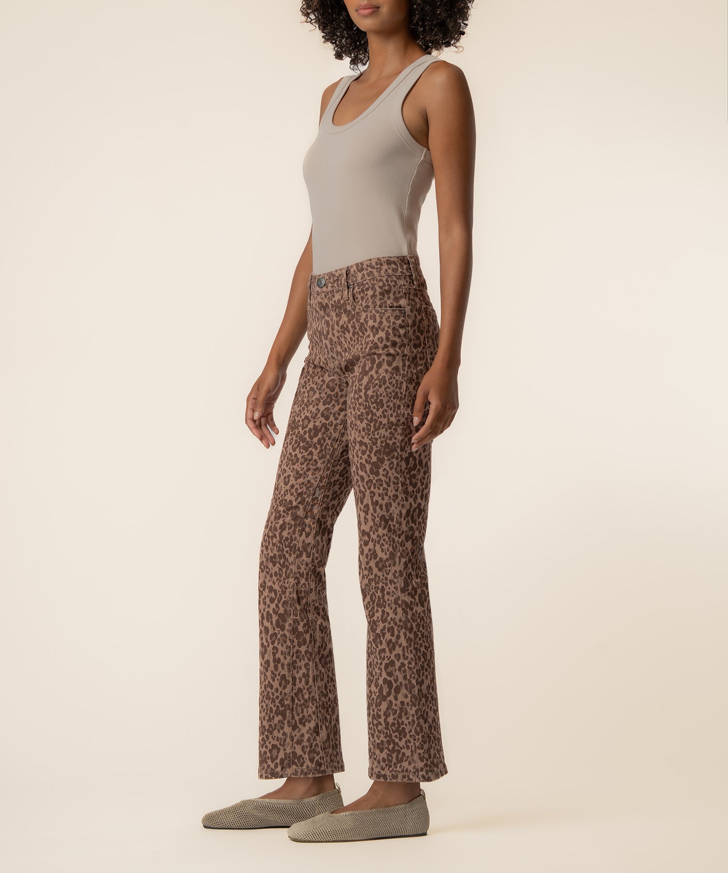 Kelsey High Rise Ankle Flare Exclusive in Chestnut
