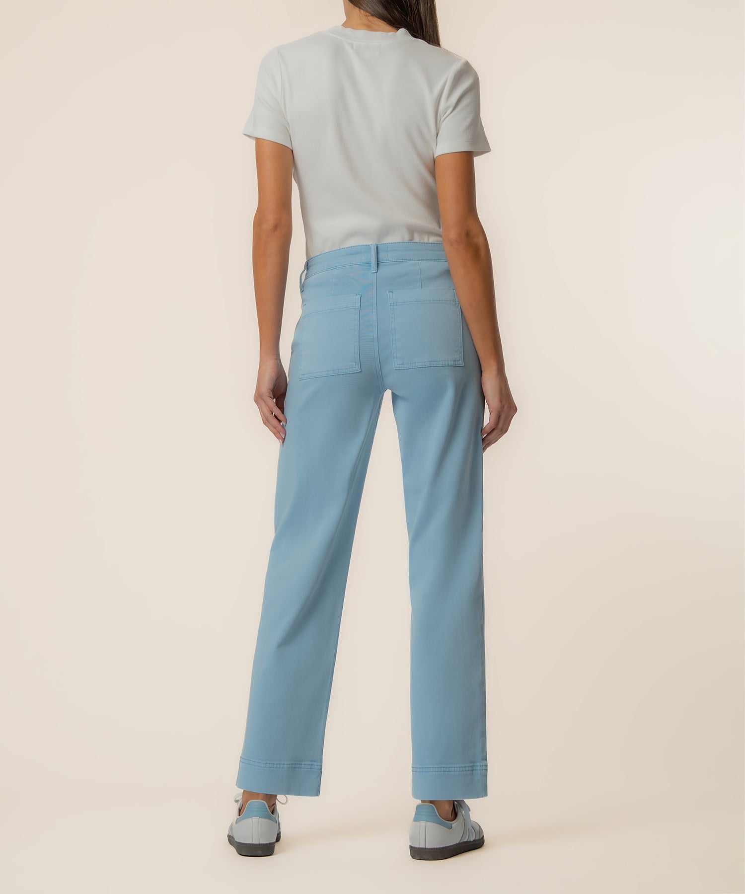 Charlotte High Rise Wide Leg in Powder Blue