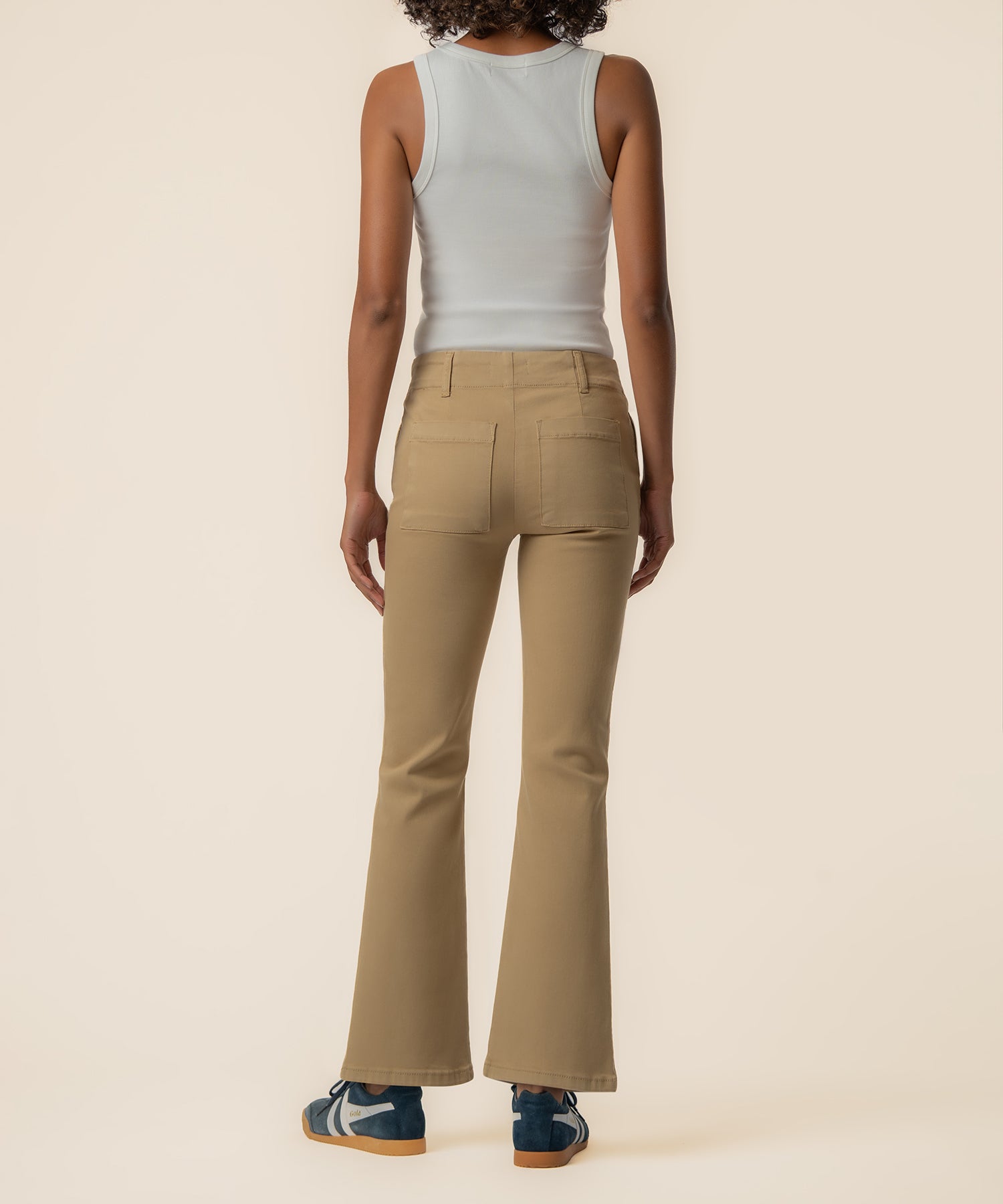 Kelsey High Rise Flare Trouser Exclusive in Camel