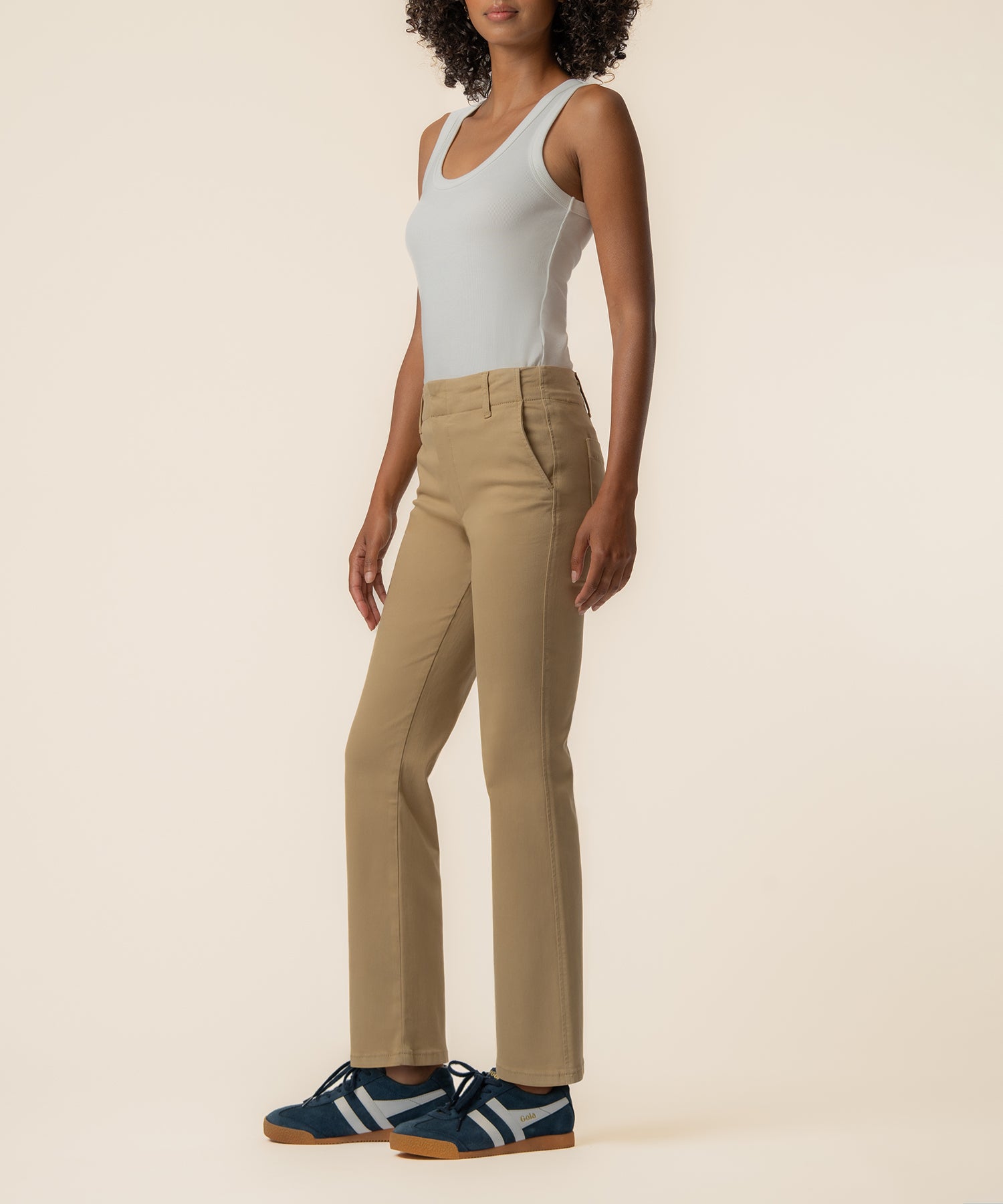 Kelsey High Rise Flare Trouser Exclusive in Camel