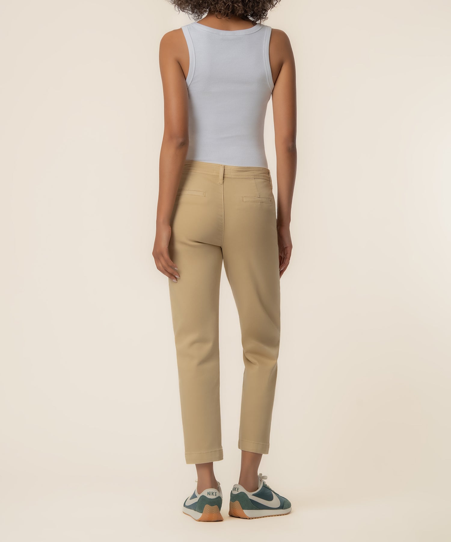 Camry High Rise Crop Pant in Cashew