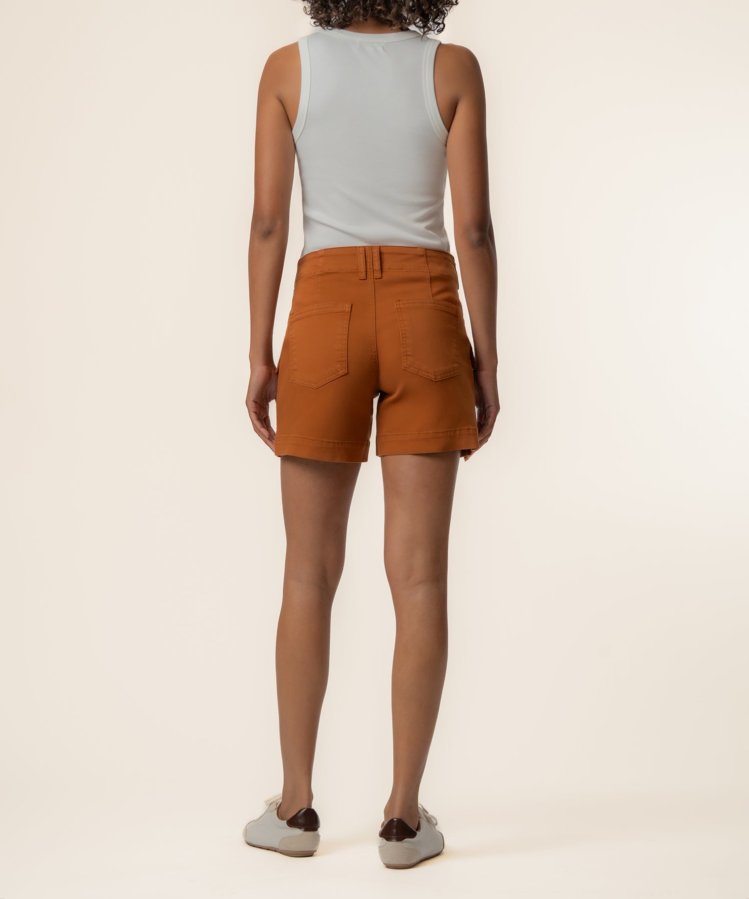 Jane Twill High Rise Short, Exclusive in Cinnamon