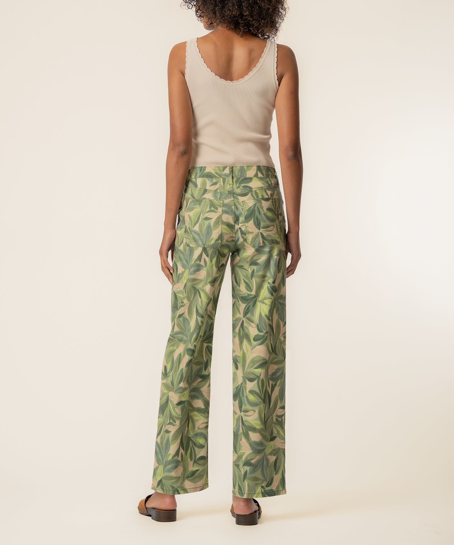 Colette Linen High Waist Straight, Exclusive in Olive