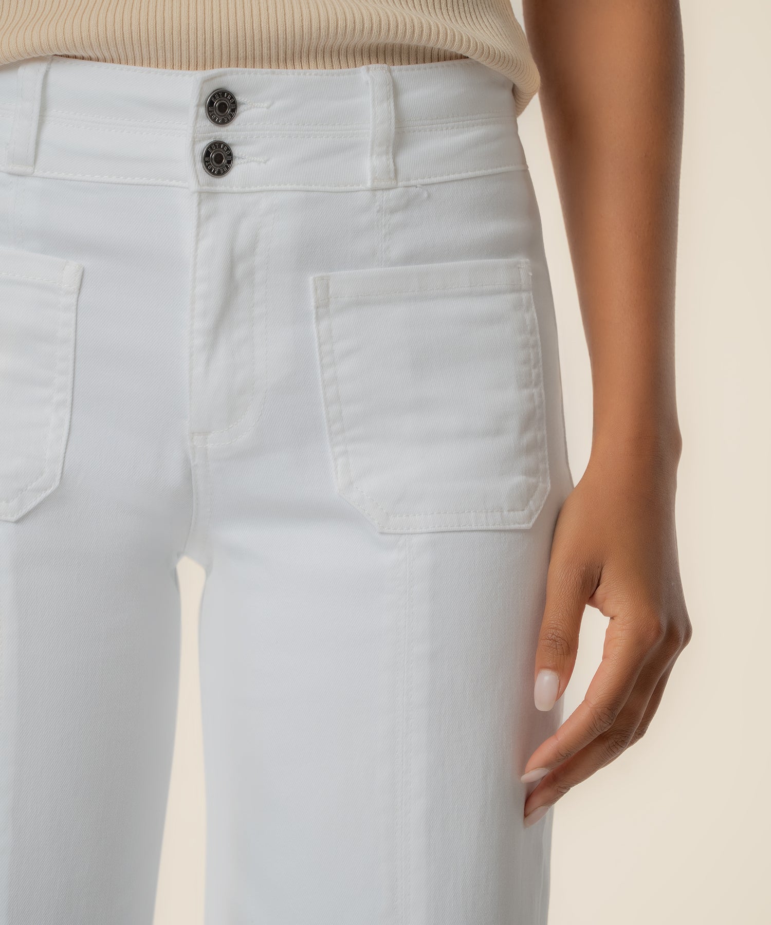 Charlotte High Rise Straight Leg in White