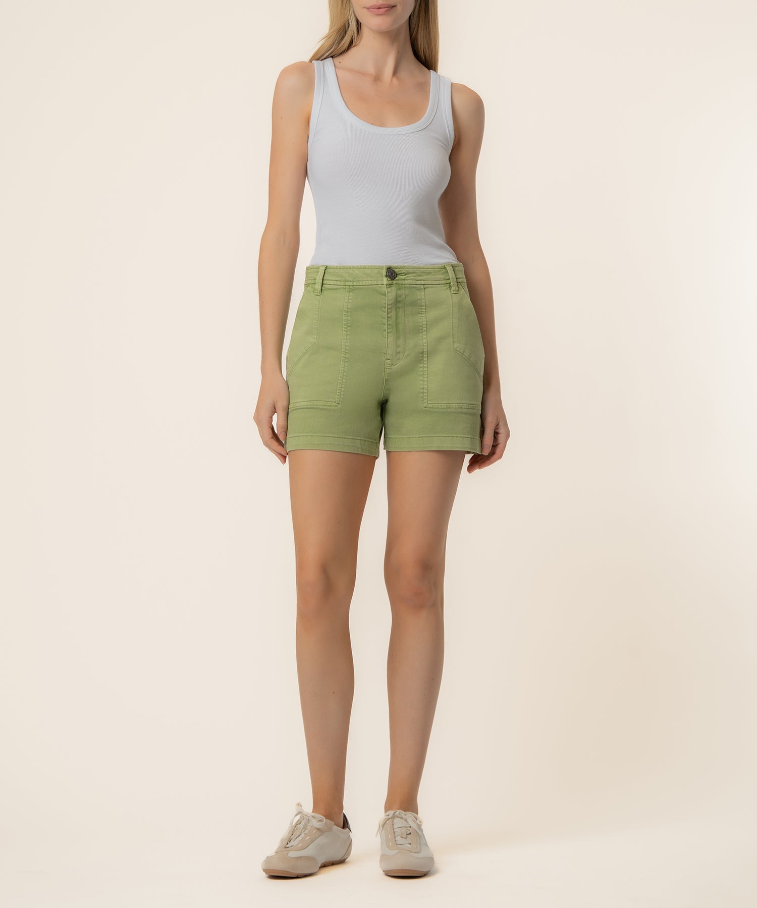 Ashton High Rise Short in Celery