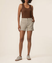 Ashton High Rise Short in Mushroom
