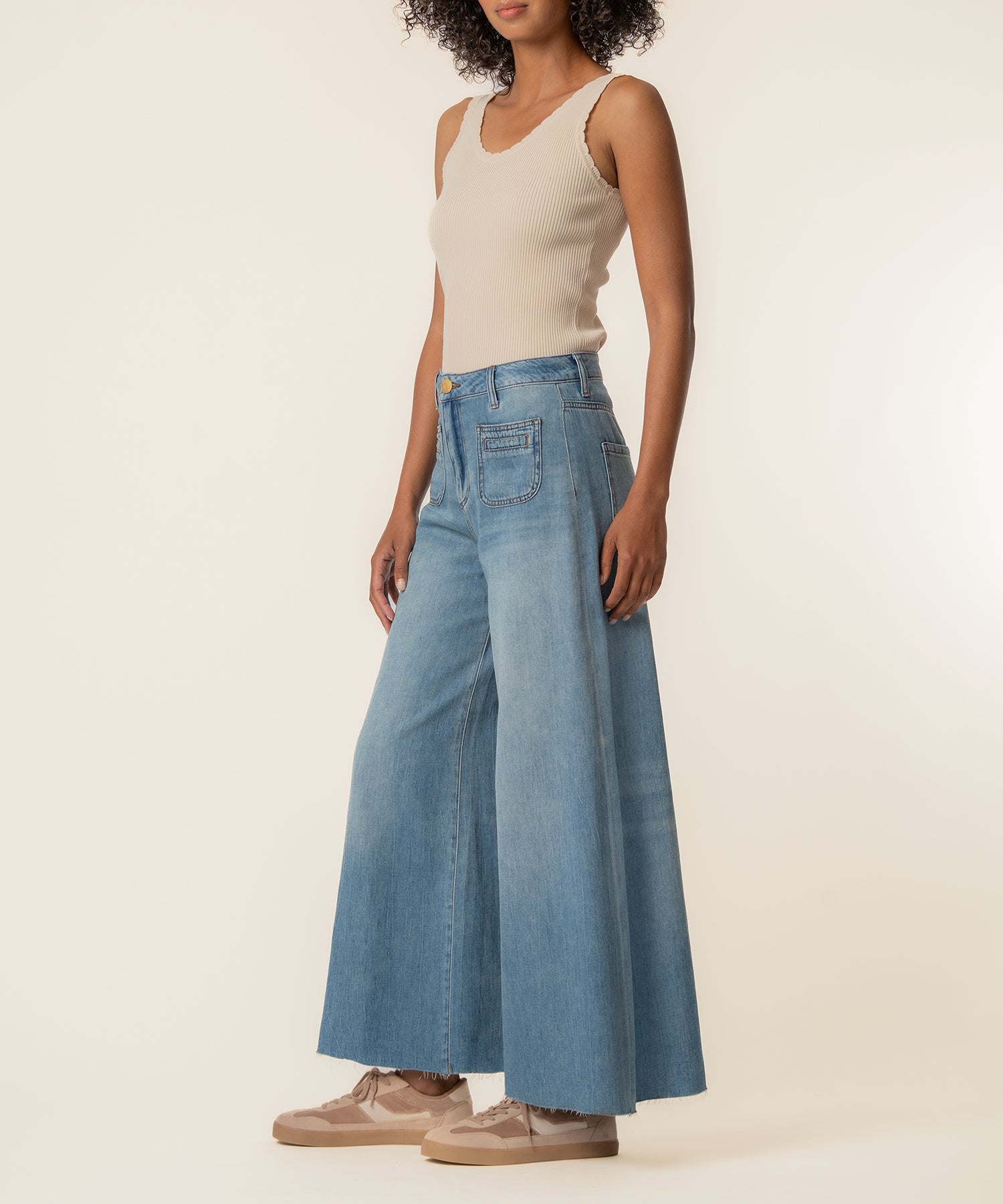 Blake High Rise Crop Super Wide Leg, Exclusive in Simulate Wash