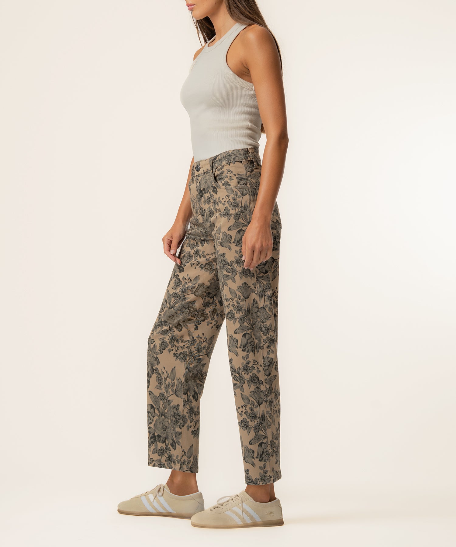 Ashton Twill High Rise Relaxed Leg in Sand