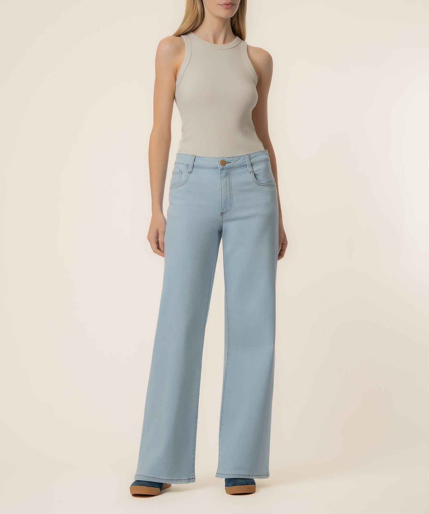 Maya High Rise Wide Leg in Unearthly Wash