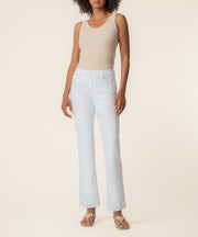 Kelsey Twill High Rise Flare in White