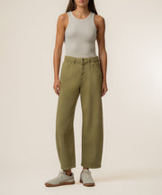 Ashlyn High Rise Horseshoe Relaxed Leg Trouser, Exclusive in Chive
