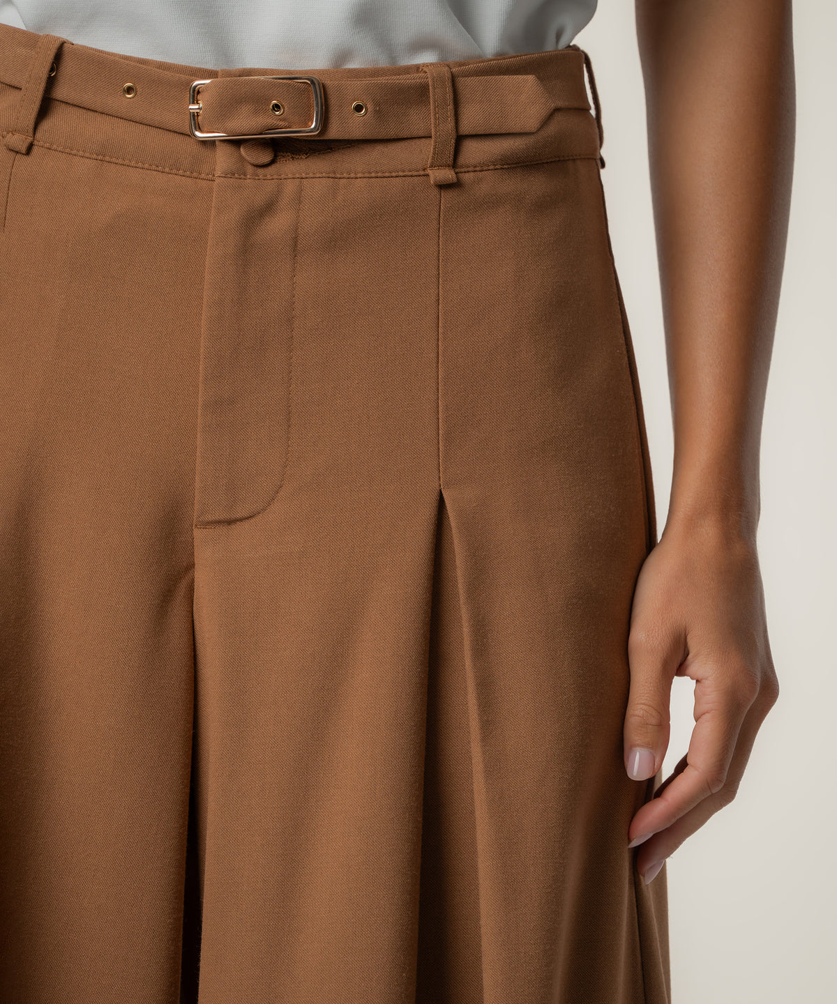 Chelsea High Rise Palazzo Pant, Exclusive in Camel