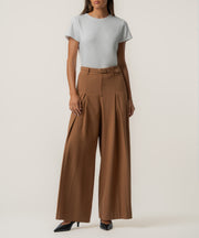 Chelsea High Rise Palazzo Pant, Exclusive in Camel