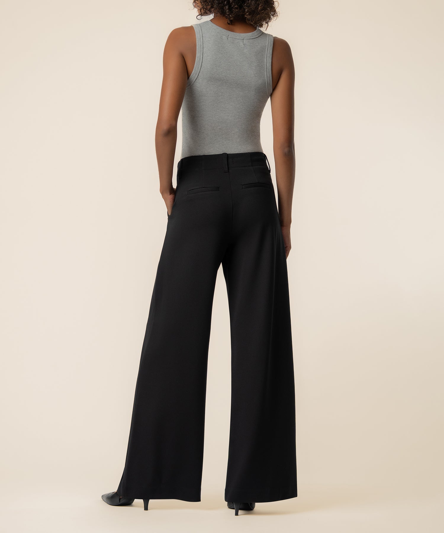 Cheryl Ponte High Rise Wide Leg in Black