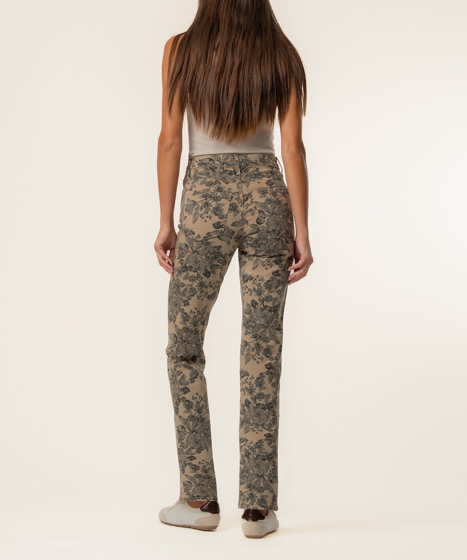 Blair Twill High Rise Straight Leg in Sand